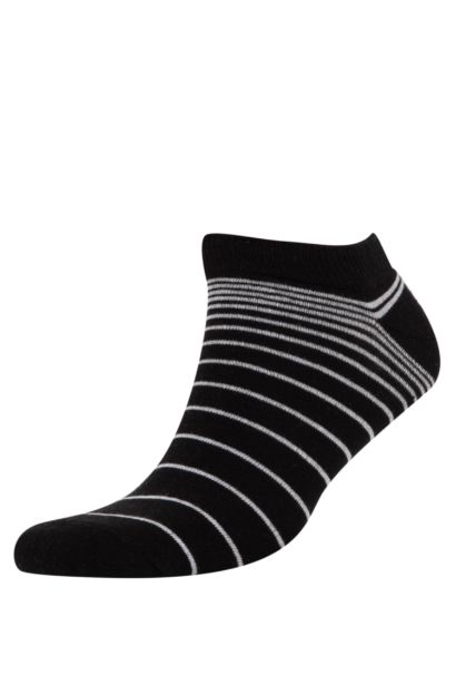 Lot de 5 paires de chaussettes courtes en coton rayées pour Homme