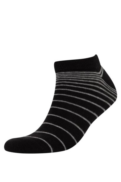 Lot de 5 paires de chaussettes courtes en coton rayées pour Homme