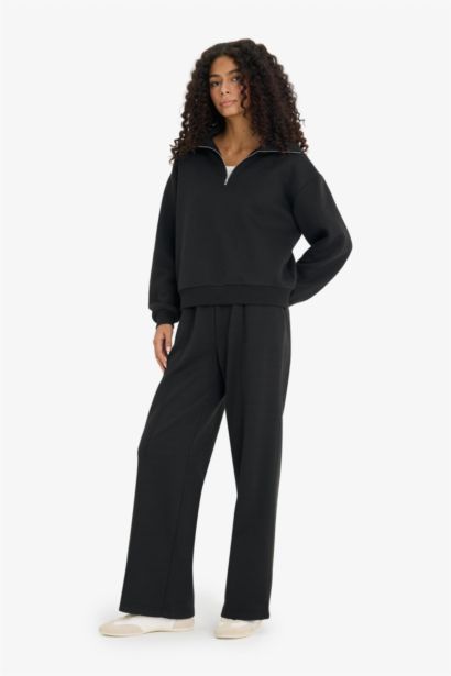 Wide Leg Thick Fabric Trousers