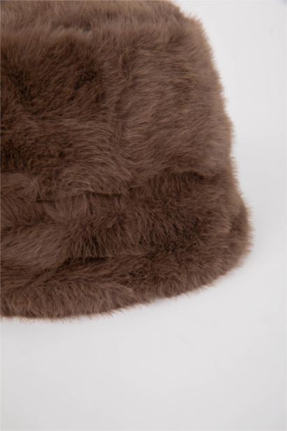 Kadın Pelüş Bucket Şapka