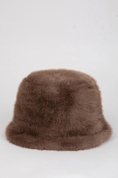 Kadın Pelüş Bucket Şapka