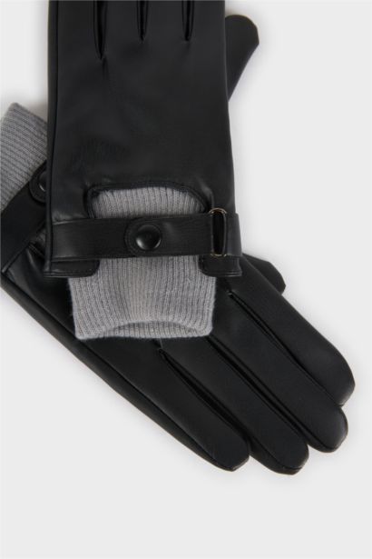 Kadın Suni Deri Eldiven