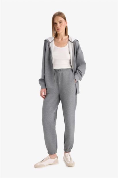 Pantalon Jogging en tissu scuba avec poches Coupe standard