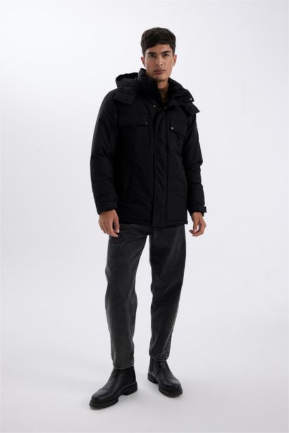 Water Repellent Zipper Puffer Jacket