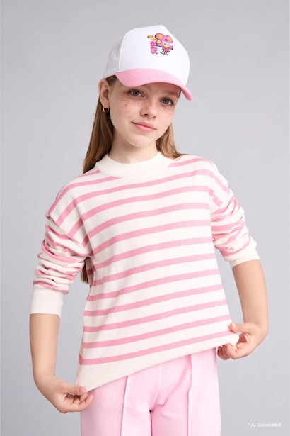 Girl Standard Fit Crew Neck Sweater
