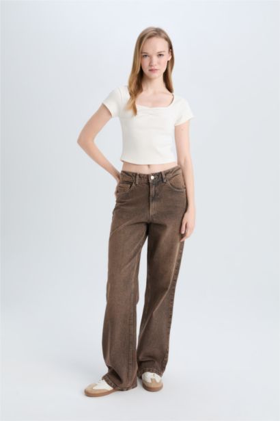 Fitted Ribbed Camisole Short Sleeve T-Shirt