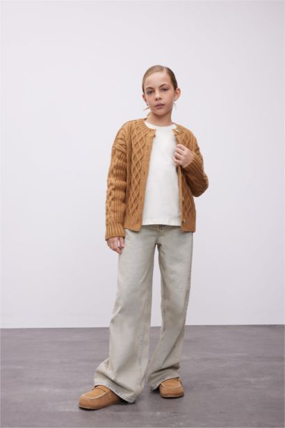 كارديجان تريكو بناتي قصة عادية بأزرار