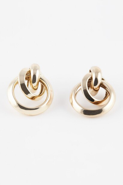 Woman Hoop Gold Earrings