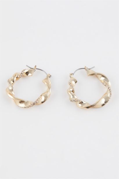 Woman Hoop Gold Earrings