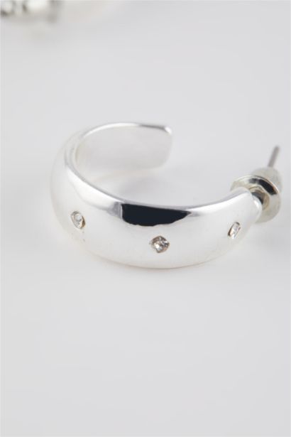 حلق حريمي فضي - 3 قطع