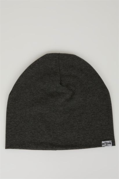 Boy Label Printed Cotton Beanie