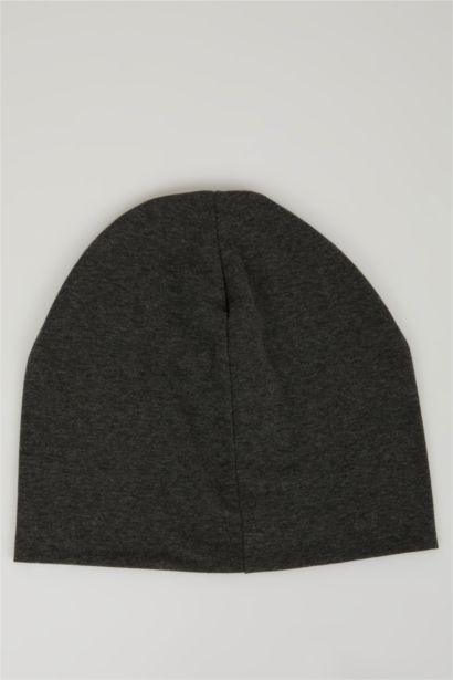 Boy Label Printed Cotton Beanie