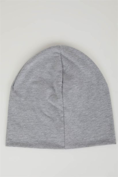 Boy Label Printed Cotton Beanie