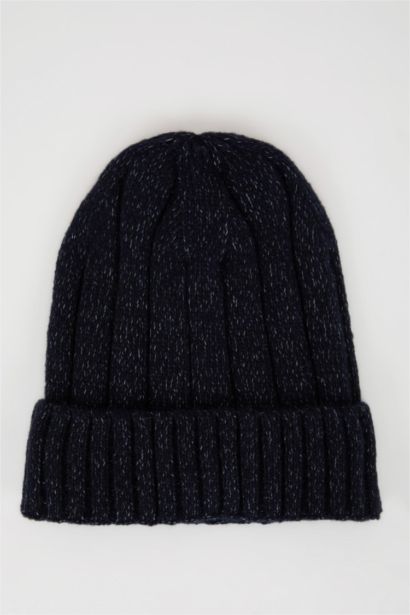 Erkek Fitilli Basic Düz Örme Bere