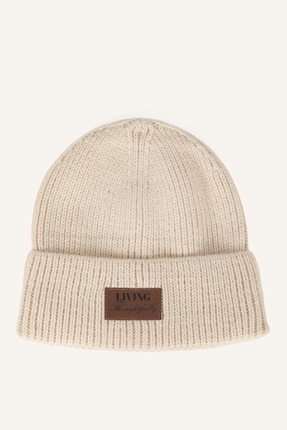 Man Woven Label Beanie