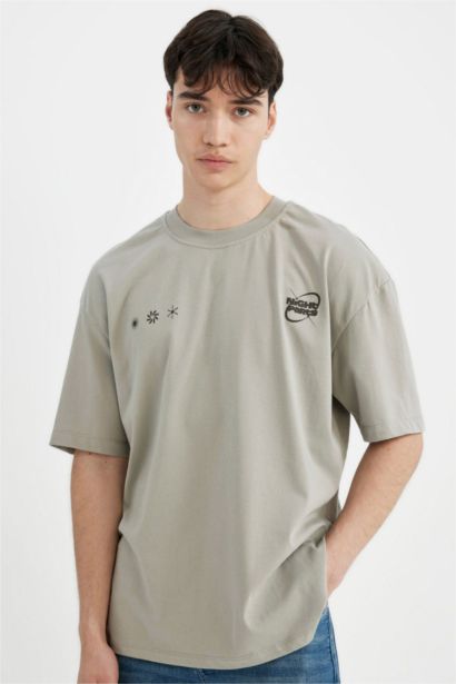 Oversize Fit Crew Neck Short Sleeve T-Shirt