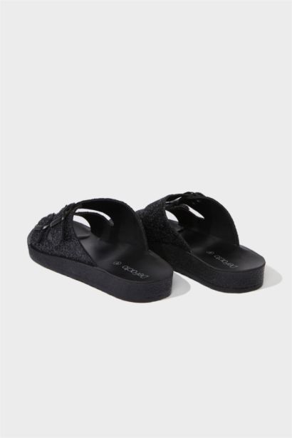 Kadın Yüksek Taban Suni Deri Terlik