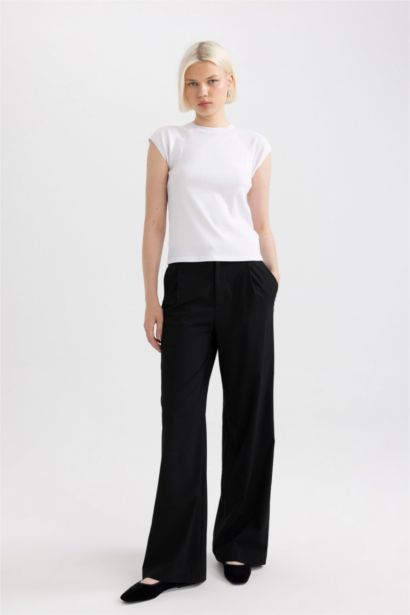 Slim Fit Crew Neck Ribana Short Sleeve T-Shirt