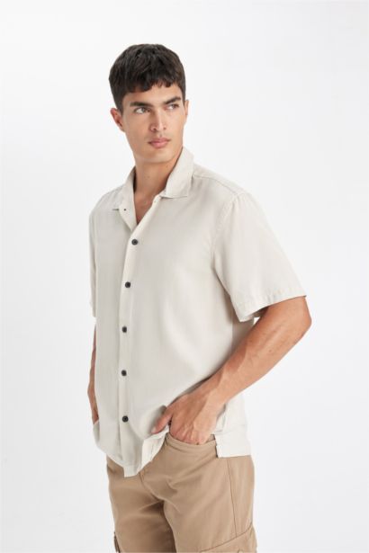 قميص بولو نص كم قطن قصة مريحة