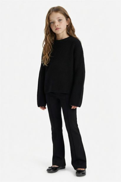 Legging patte d'éléphant longueur standard pour fille