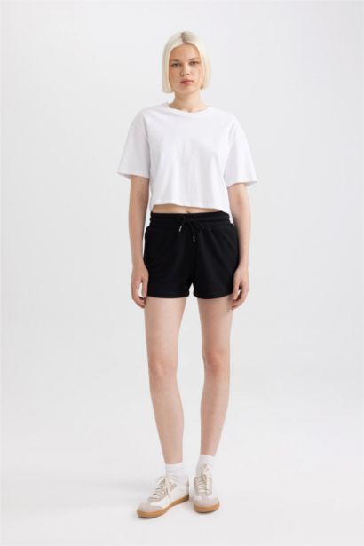 Boxy Fit Crew Neck Cotton Basic T-Shirt