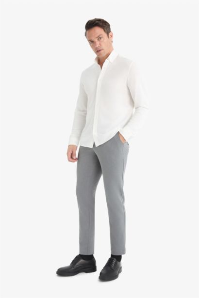 Tailored Fit Regular Hem Trousers