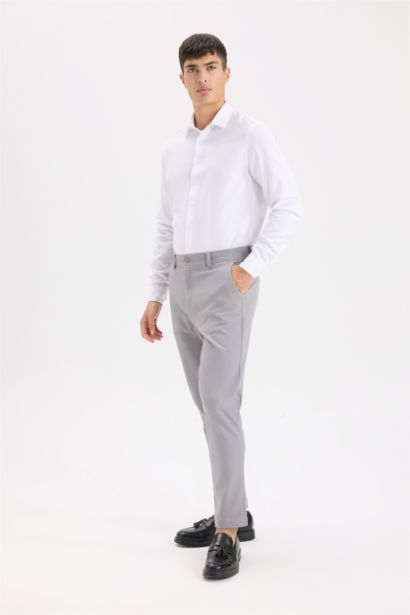 Tailored Fit Normal Kesim Düz Paça Her Yöne Esneyen Yazlık Kumaş Pantolon
