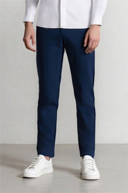 Tailored Fit Straight Leg Stretch Trousers
