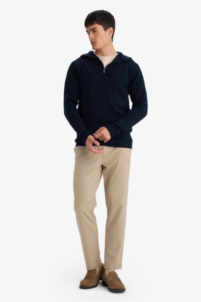 Tailored Fit Straight Leg Stretch Trousers