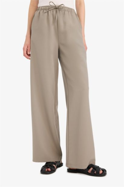Wide Leg Regular Waist Trousers