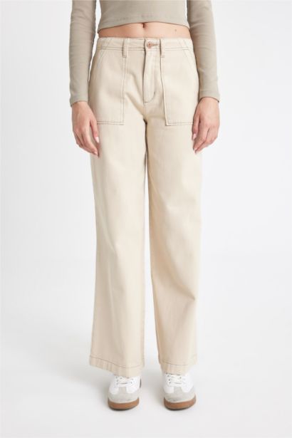 кең аяқ габардин Шалбар