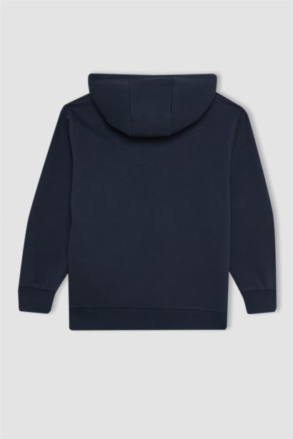 Boy Hooded Thick School Sweatshirt