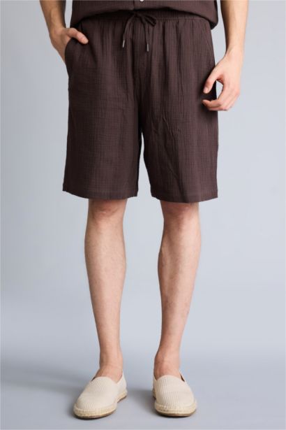 Relax Fit Cotton Bermuda Shorts