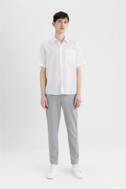 Relax Fit Polo Collar Cotton Shirt