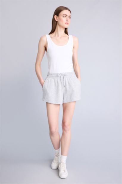 Regular Fit Normal bel Düz paça Bermuda Şort