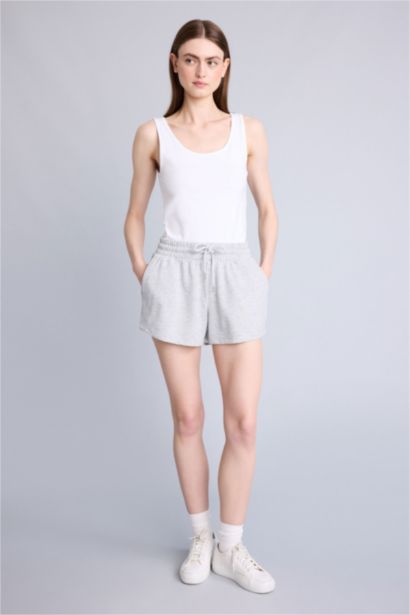 Regular Fit Normal bel Düz paça Bermuda Şort