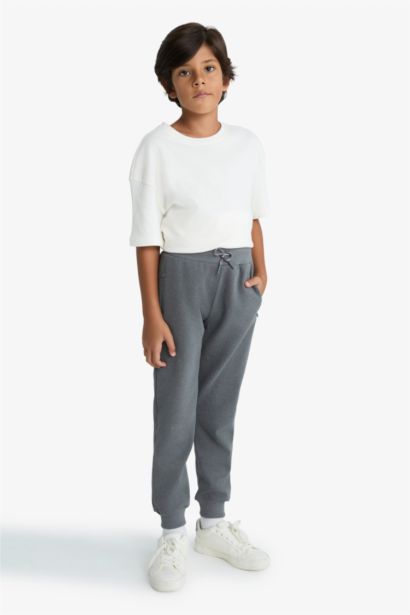 Boy Elastic Waist Leg Jogger Sweatpants