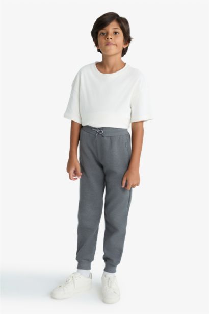 Boy Elastic Waist Leg Jogger Sweatpants