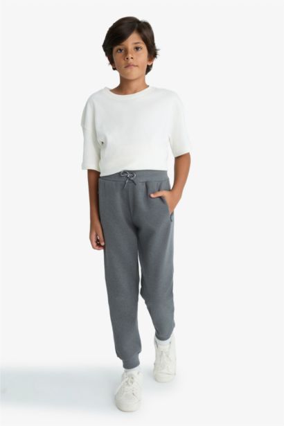 Boy Elastic Waist Leg Jogger Sweatpants