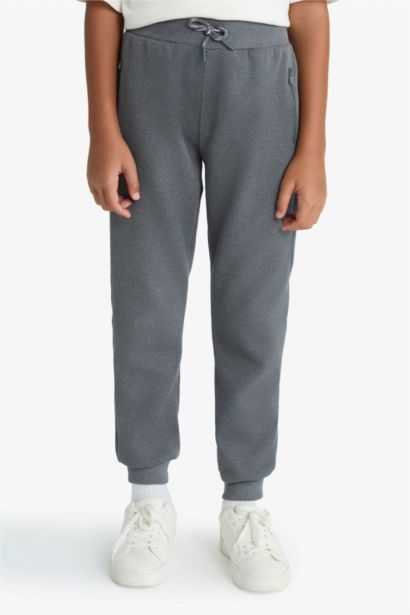 Boy Elastic Waist Leg Jogger Sweatpants