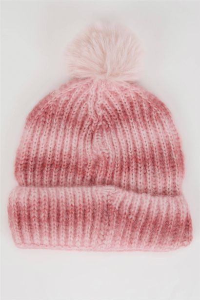 Kız Çocuk Degrade Ponponlu Bere