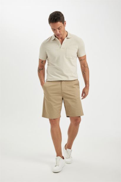 Regular Fit Gabardine Bermuda