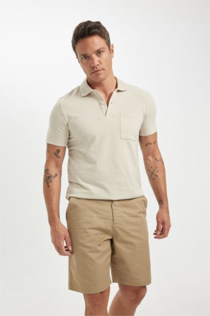Regular Fit Gabardine Bermuda