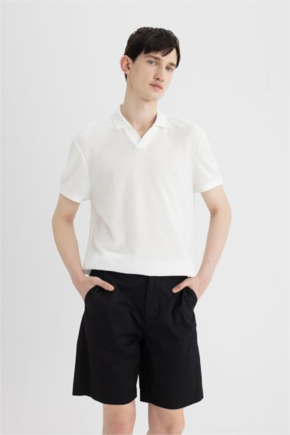 Regular Fit Gabardine Bermuda