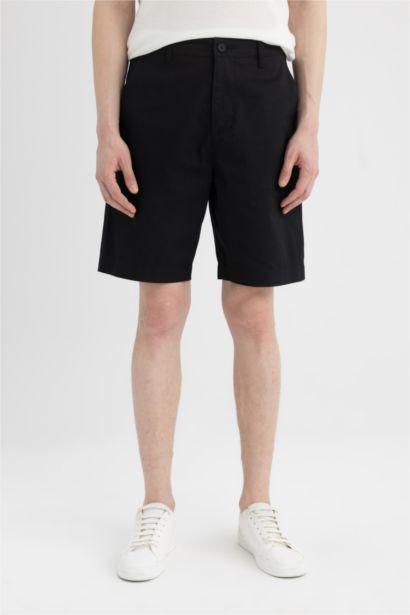 Regular Fit Gabardine Bermuda