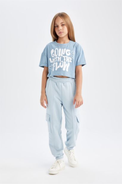 Girl Cargo Pocket Jogger Sweatpants