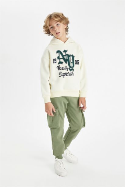 Boy Elastic Waist Jogger Cargo Sweatpants