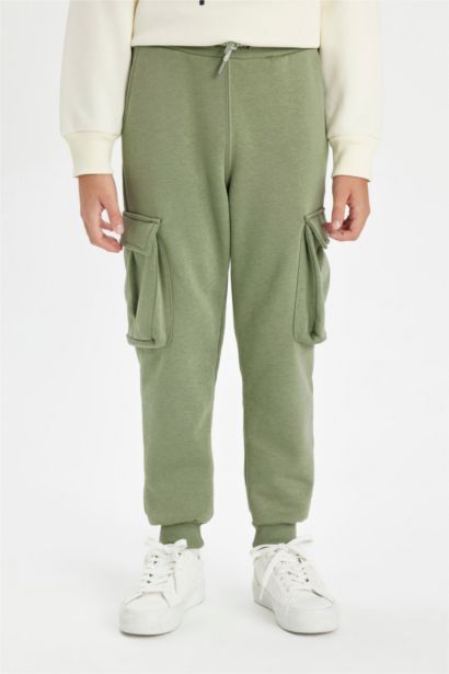 Boy Elastic Waist Jogger Cargo Sweatpants