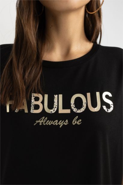 Crew Neck Animal Short Sleeve T-Shirt