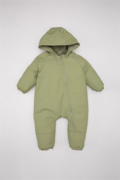 Baby Boy Waterproof Hooded Zip-Up Jumpsuit Jacket